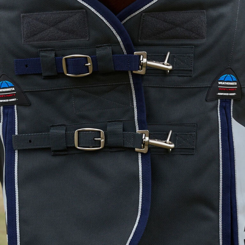 Weatherbeeta Comfitec Ultra Turnout Detach-A-Neck 100g Rug in Charcoal-2